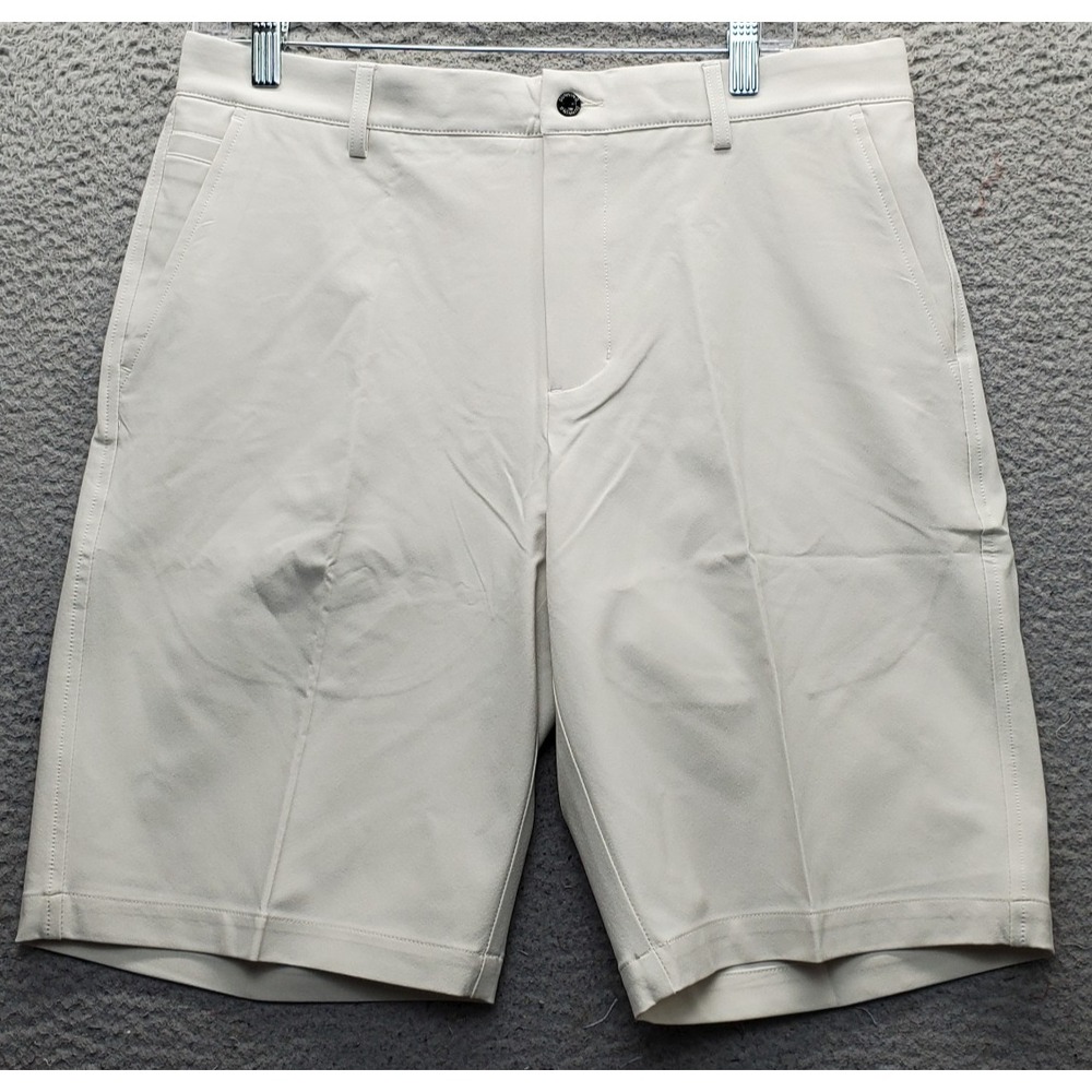 Dunning Golf Shorts Mens 32 Tan Player Fit Woven Performance Stretch Quick Dry